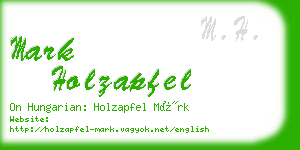 mark holzapfel business card